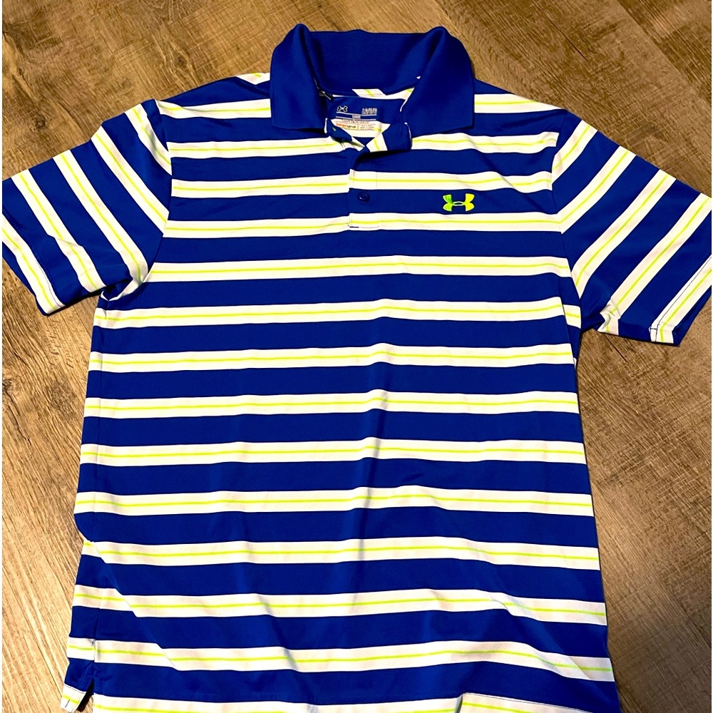 Men’s SS Under Armour golf shirt. Size large. No stains, pulls, or damage.